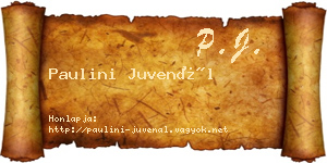 Paulini Juvenál névjegykártya